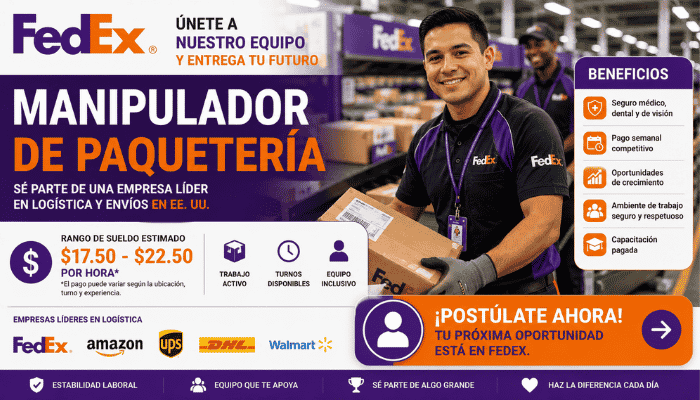 Manipulador de paqueteria FedEx