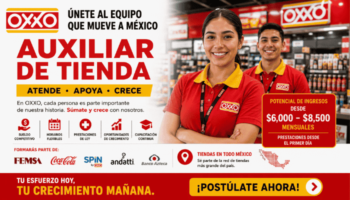 Auxiliar de tienda OXXO